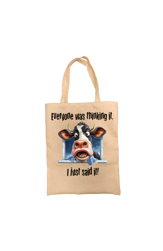 Cow Tote Bag, Cow Bag, Personalised Tote Bag